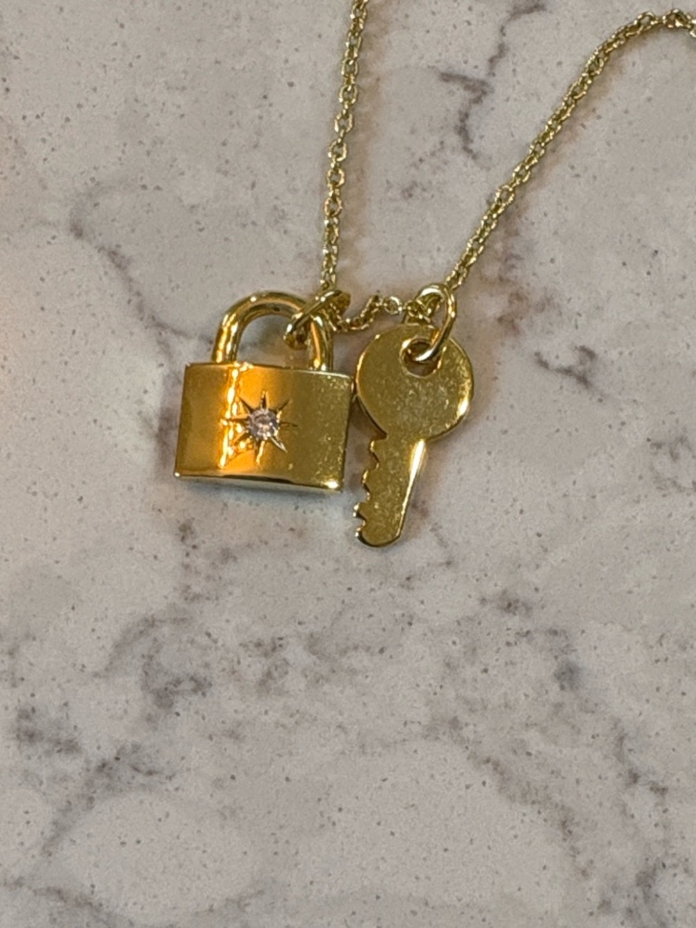 Uncommon James Gold Padlock & Key Necklace